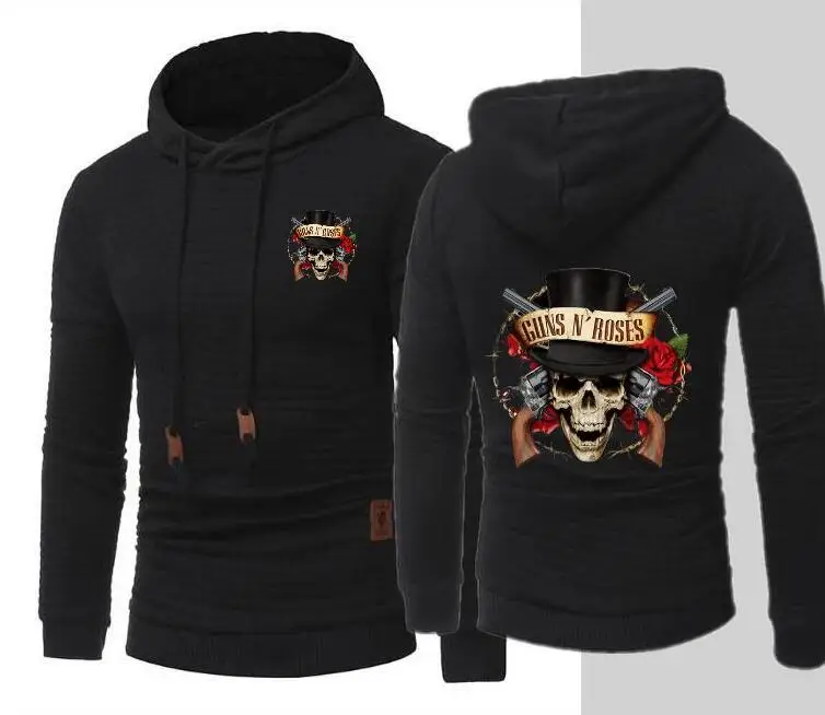 Мужские модные спортивные пуловеры с капюшоном и надписью Guns N Roses куртка в стиле