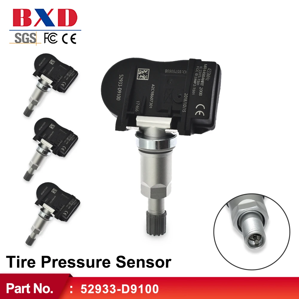

1/4 шт. датчик давления в шинах TPMS 52933-D9100 A2C98607301 для KIA Sportage Niro Optima,Hyundai Elantra Ioniq Kona,Genesis G90