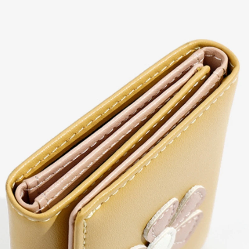 

New Women's Multi-Card Slot Short Wallet Student Tri-Fold Small Wallet Small Fresh Contrast Color Ladies Wallet