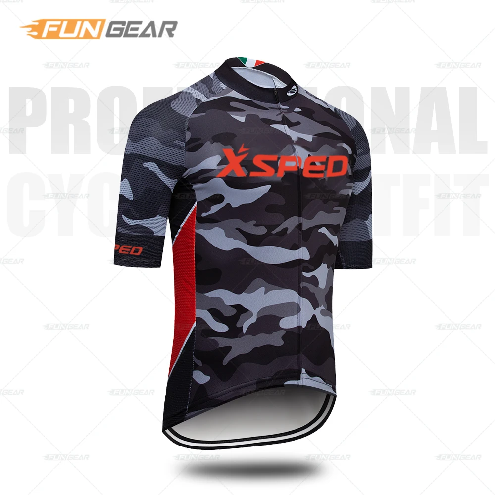 CyclingJerseys Велоспорт Джерси нагрудник шорты комплект летняя одежда для велоспорта Триатлон Кожи Костюм велосипедная форма Мужская горный BMX внедорожный камуфляж - Цвет: CyclingJerseys