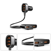 car charger 6 2a multi function extension cord car mobile phone charger smart sharing expansion car charger