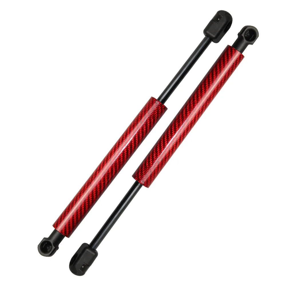 Red carbon fiber Для HYUNDAI ATOS PRIME(MX) 1999- хэтчбек Авто Задняя Крышка багажника загрузки газовые Пружинные стойки опорный подъемник поддержка демпфер 448 мм - Цвет: Red carbon fiber