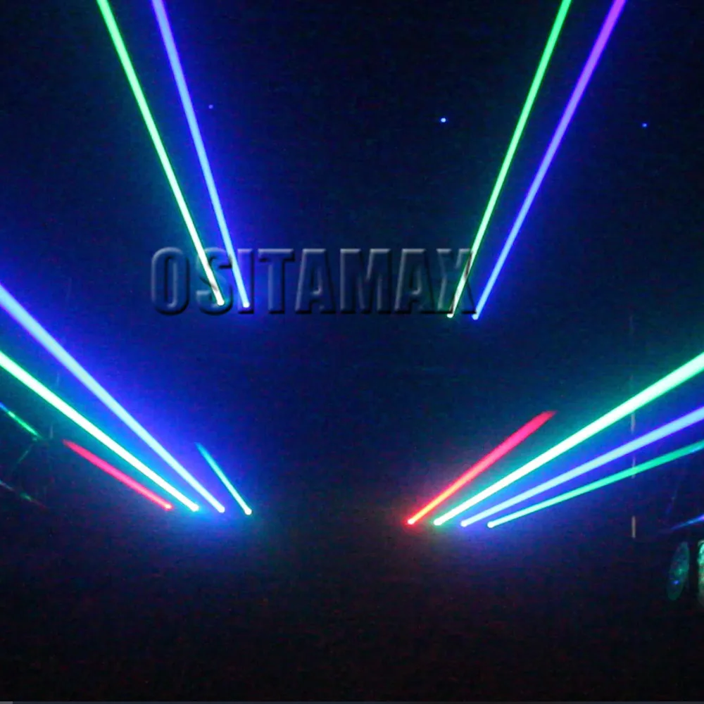 DJ Лазерный светильник RGB лазеры 800 мВт луч движущаяся головка TTL лазерный проектор