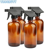 4packs 250500ml travel empty amber glass spray bottle essential oil cleaning refillable trigger bottle liquidatomizer container