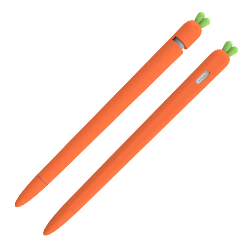 Милый силиконовый чехол-карандаш с морковкой для Apple Pencil 2/1 чехол для iPad планшета стилус защитный чехол с мультяшным рисунком