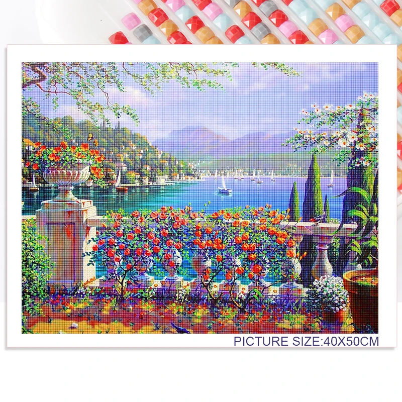 

Diamond Painting 5D Diy Cartoon Architectural Landscape Cross Stitch Handmade Embroidery Square Round Diamond Home Decor