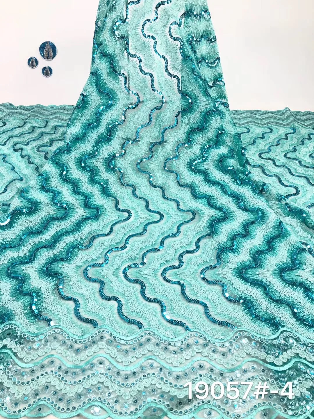 

African Dry Lace Fabric High Quality Holes Design Nigerian 100% Cotton Lace With Stones Swiss Voile Lace In Switzerland