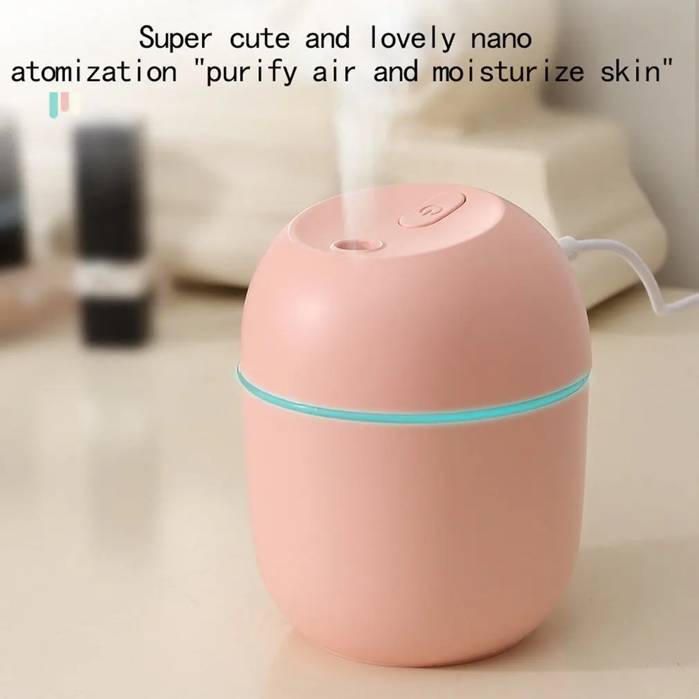 

300ml Mini Aroma Essential Oil Diffuser Ultrasonic Air Humidifier for Home Car USB Fogger Mist Maker with LED Night Lamp
