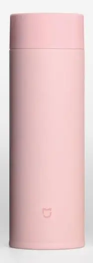 Xiaomi mijia 350 мл Портативный Красочный термос из нержавеющей стали чашки Термочашка изоляционный замок Cold Coffee кружки дорожная бутылка - Цвет: Розовый