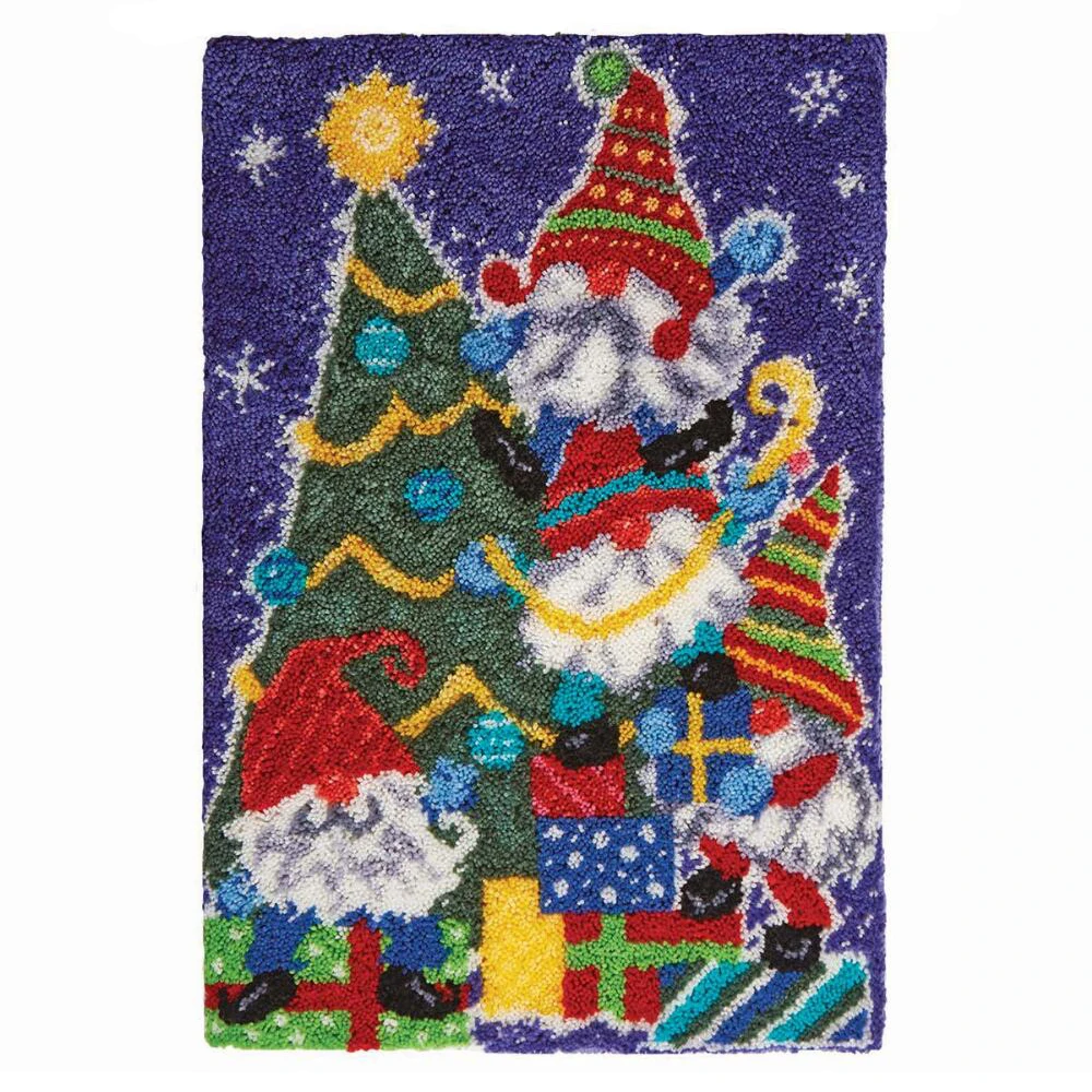 

Latch Hook Kits Rug Making Kits DIY for Kids/Adults Needle Craft with Printed Canvas Pattern Christmas Present