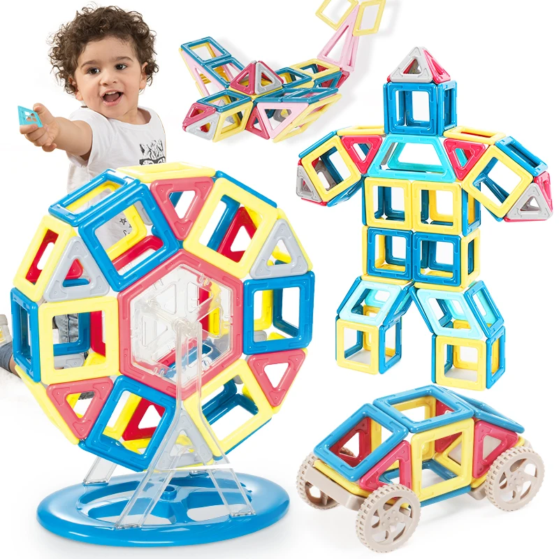 Магнитные блоки игрушки для детей цвет макарон магнитные строительные набор