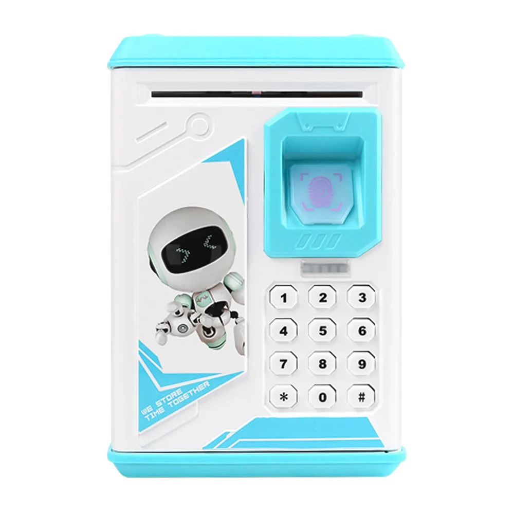 

New Face Recognition Electronic Piggy Bank ATM Password Cash Box Fingerprint Coin Deposit Box ATM Bank Safe Deposit Banknotes