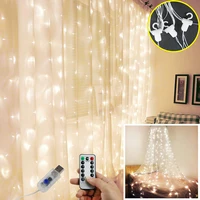 8 mode 3m led curtain garland on the window usb curtains string lights christmas wedding holiday christmas decoration for home