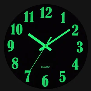 Деревянные Светящиеся Настенные часы, бесшумные винтажные цифровые часы, светящиеся в темноте, для кухни, гостиной, украшения