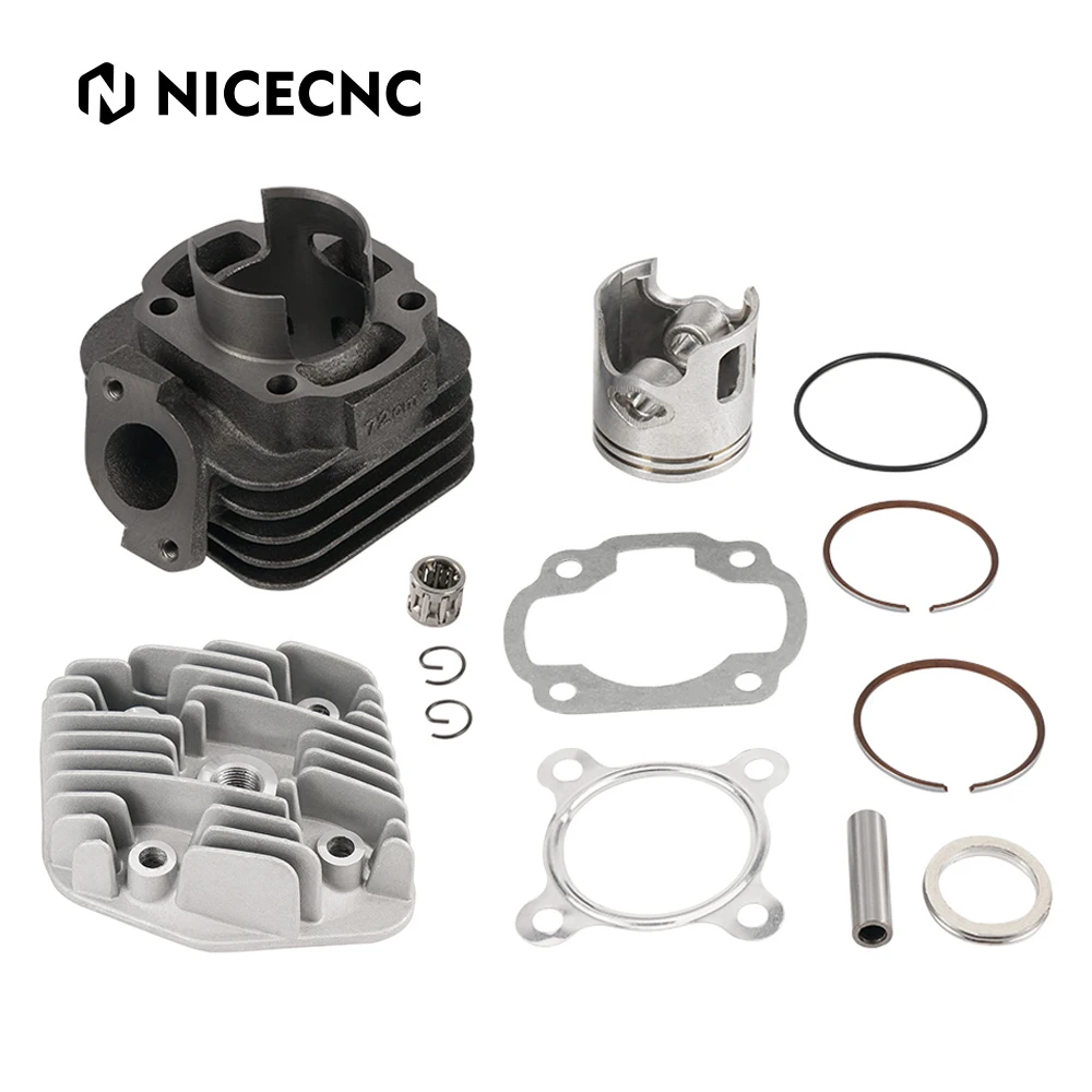 

Комплект цилиндров 50 куб. См 10 мм с запястьем, 2-тактный цилиндр для Polaris Sportsman Scrambler Predator 50cc 90cc ATV w/ Minarelli 1E40QMB Engine