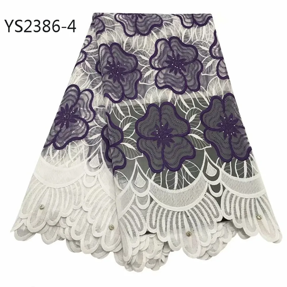 Нигерийская Мода доставка зеленый цвет полиэстер кружевная ткань швейцарская