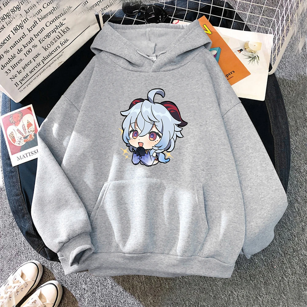 

Hot Anime Ganyu Hoodie Women Manga Harajuku Oversized Genshin impact Hoodies Female Fleece Sweatshirts Pullovers Genshin Hoody