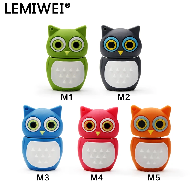 

Lemiwei Usb 3. 0 флеш-накопитель с персонализированным рисунком совы, USB-накопитель объемом 64 ГБ, 32 ГБ, 16 ГБ, 8 ГБ, 4 Гб, U-диск для ПК