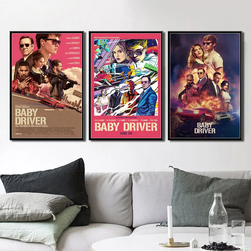 Фильм Ansel Elgort Baby Driver Art Холст Живопись Плакат настенный Декор для дома|Рисование и