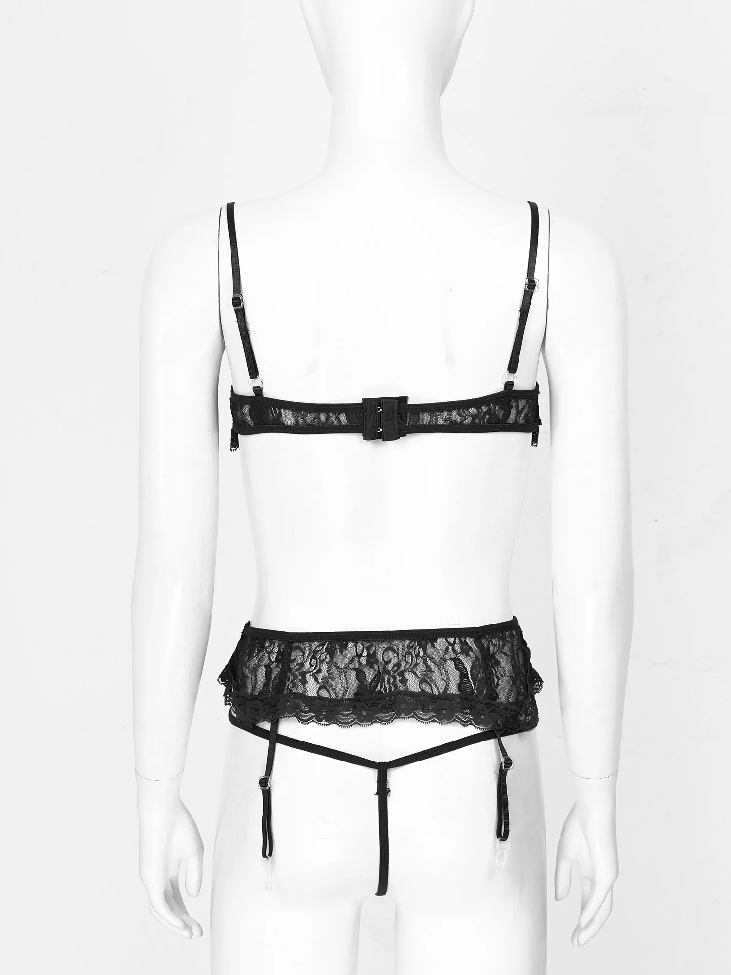 Женское прозрачное кружевное экзотическое нижнее белье комплект женского