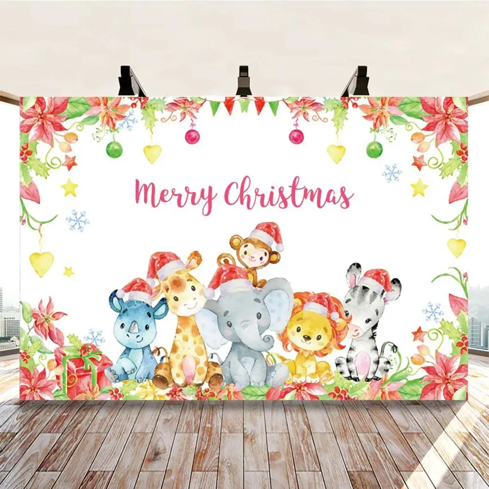Yeele на Рождество или день рождения мультфильмов животных фон для фотосъемки с