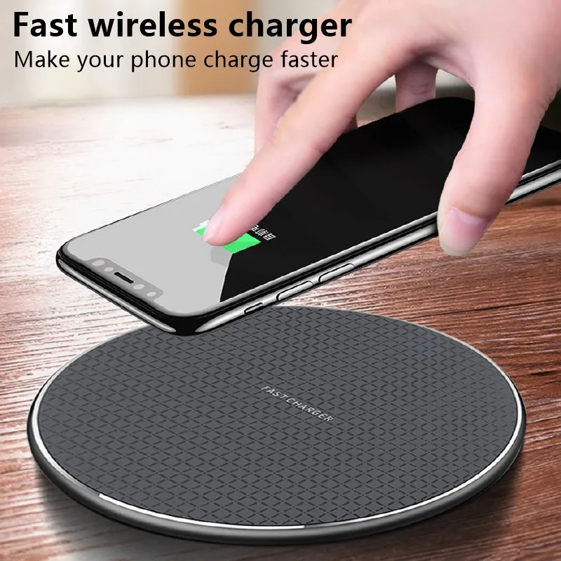 fast wireless charger pad for iphone qi wireless charging stand for android phone car wireless charger auto free global shipping