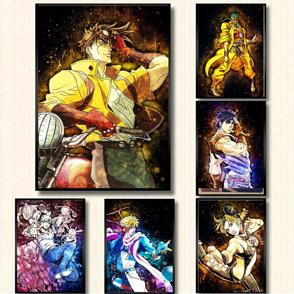

Prints Posters Home Decor Fight Jojo S Bizarre Adventur Anime Role Canvas Paintings Wall Artwork Modern Bedroom Modular Pictures