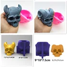 Шофар Дьявол Рог свеча Скелет силиконовая форма для DIY Хэллоуин свеча украшения ремесла форма для мыла ручной подарок