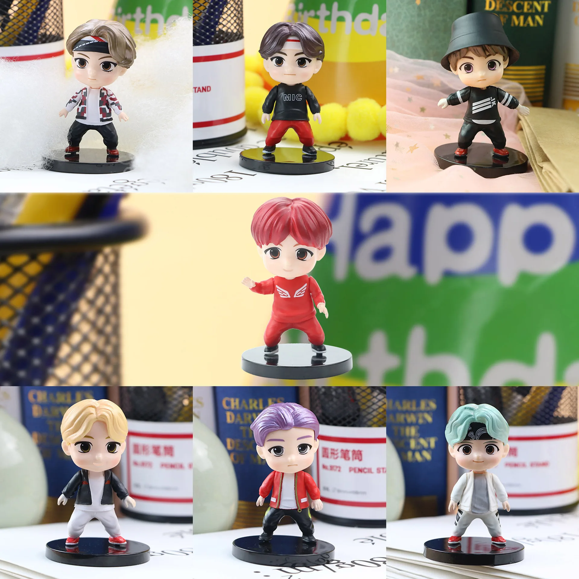 7 шт./компл. крошечная экшн фигурка tan Kpop модель Корея Grop Super Star PVC JIN SUGA J HOPE JIMIN V JUNG KOOK