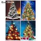 EverShine 5D Diamond Painting Christmas Tree Pictures Of Rhinestones Diamond Embroidery Scenery Diamond Mosaic Holiday Gift