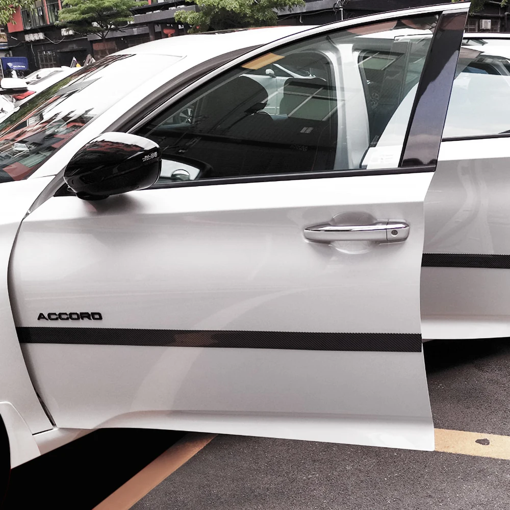 Автомобильный Стайлинг для Honda Civic 2008 CRV Accord 2003 2007 Jazz автомобильный край порога Flm ЗАЩИТА карбоновые автомобильные принадлежности для тюнинга