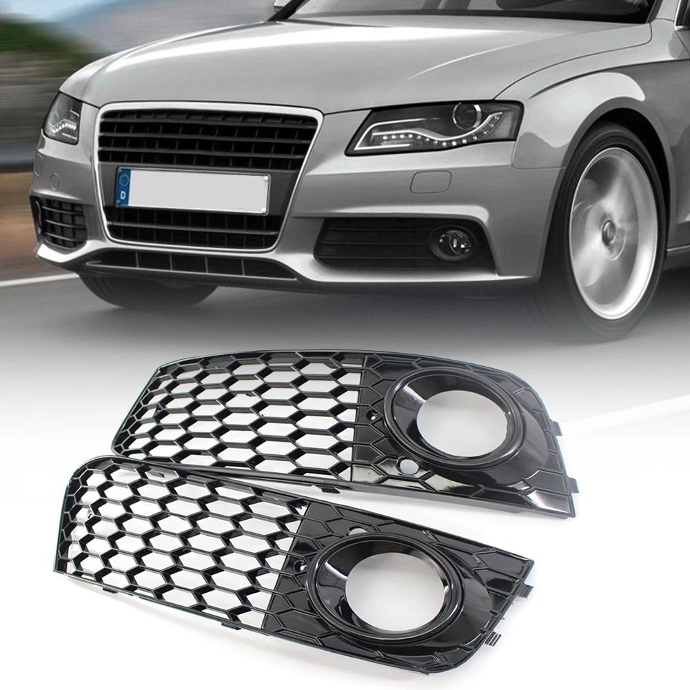 

1 Pair Morden Style Front Bumper Grill Car Styling Car Front Grill Mesh Left Right Honeycomb Grille Fog Light Lamp Cover