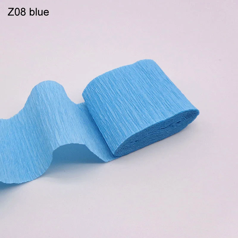 Z08 blue Декорации 5 см x 250 см баннеры конфетти растяжки DIY Бумажная гирлянда крепированная бумага Свадьба День Рождения Вечеринка фотографии фоны - Цвет: Z08 blue