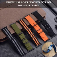 sport nylon fabric watch band for apple watch 38mm 42mm strap soft watch loop for iwatch 5 4 3 2 1 watchband for iwatch bracelet