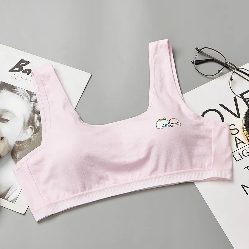 pink Горячая распродажа! Бюстгальтер для девочек; детское тонкое хлопковое нижнее белье для подростков; спортивный бюстгальтер для маленьких девочек; ; детский бюстгальтер для девочек - Цвет: pink