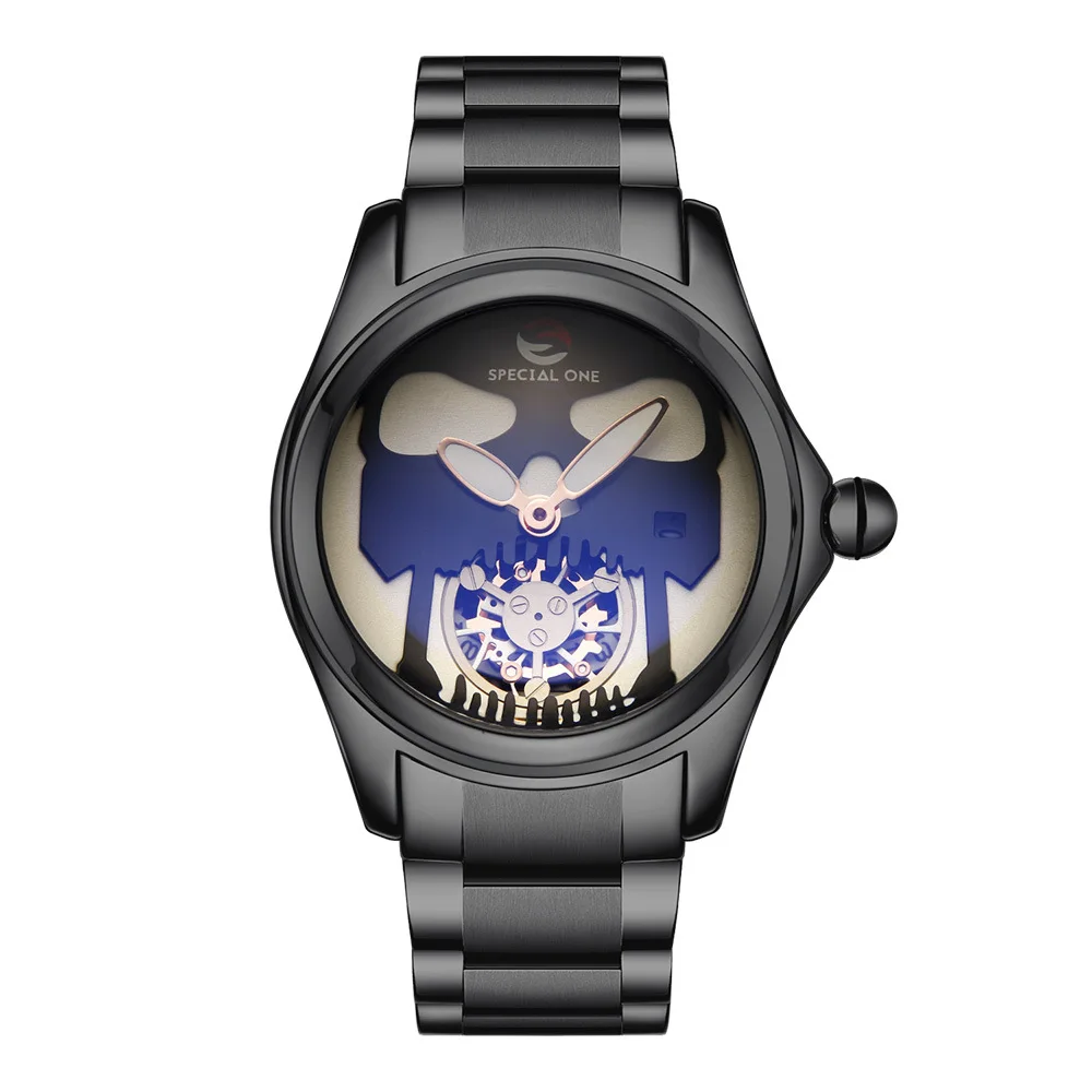 

Men's Watch Fashion Casual Hollow Skull Quartz Waterproof Business Watch New