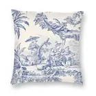 Скандинавский Винтажный Классический французский тканевый темно-синий узор наволочка для дивана из полиэстера декоративный чехол для подушки