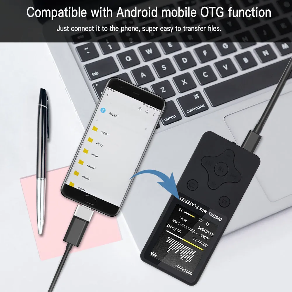 Hifi мини Mp3 музыкальный плеер Спорт Walkman Fm радио 1 8 дюймов Tft ЖК-экран поддержка 32G