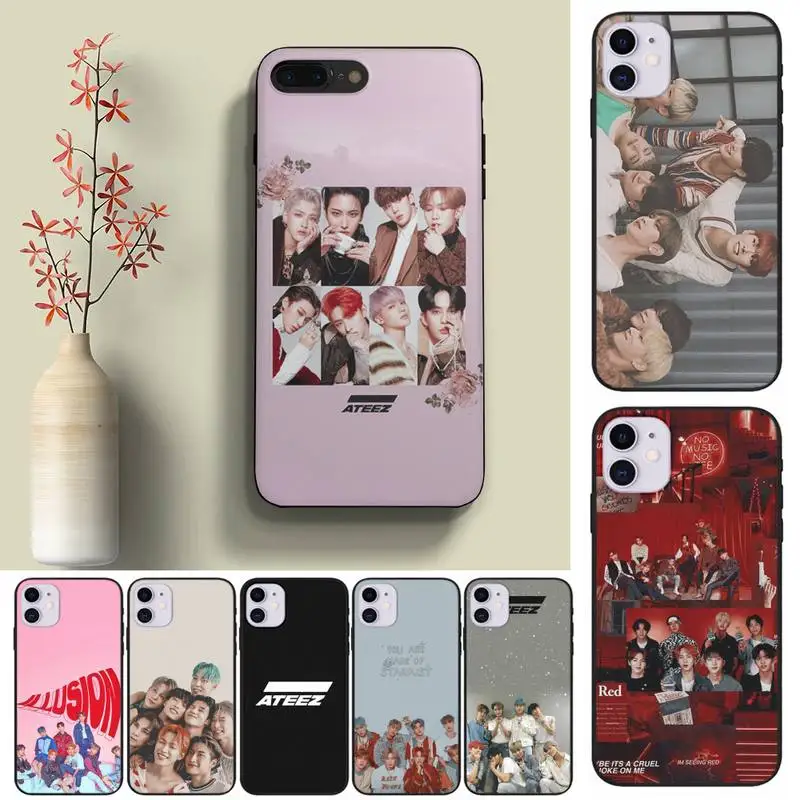 

ATEEZ HongJoong Bling Cute Phone Case Fundas Shell Cover For Iphone 6 6s 7 8 Plus Xr X Xs 11 12 13 Mini Pro Max