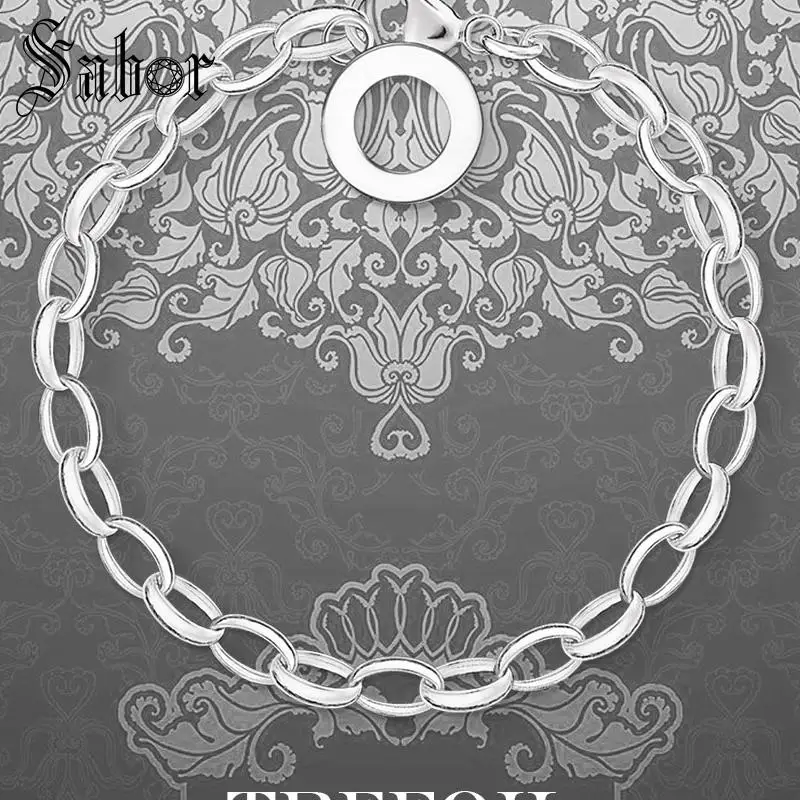 Аксессуары очаровательные браслеты круглые с застежкой лобстером серебряный