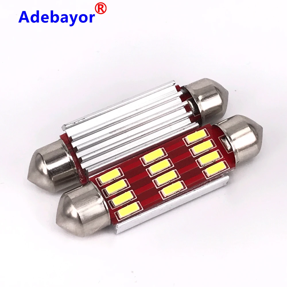 100 шт. Festoon C5W 239 CANBUS без ошибок 31 мм 36 39 41 светильник 4014 12 SMD Светодиодная лампа для