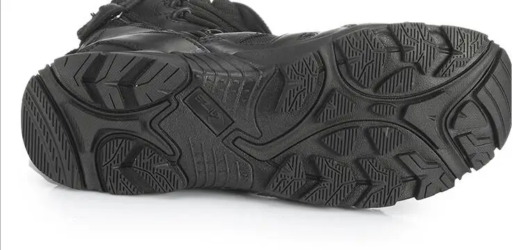 High Tube Leather Mesh Breathable Antiskid Military Combat Tactical Boots Outdoor Sports Training Climbing Desert Hiking Shoes