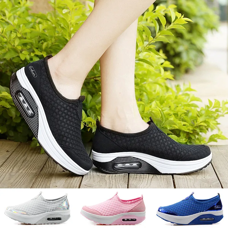 

Women's Outdoor Sports Shake Shoes Air Cushion Non-slip Mesh Breathable Walking Shoes
