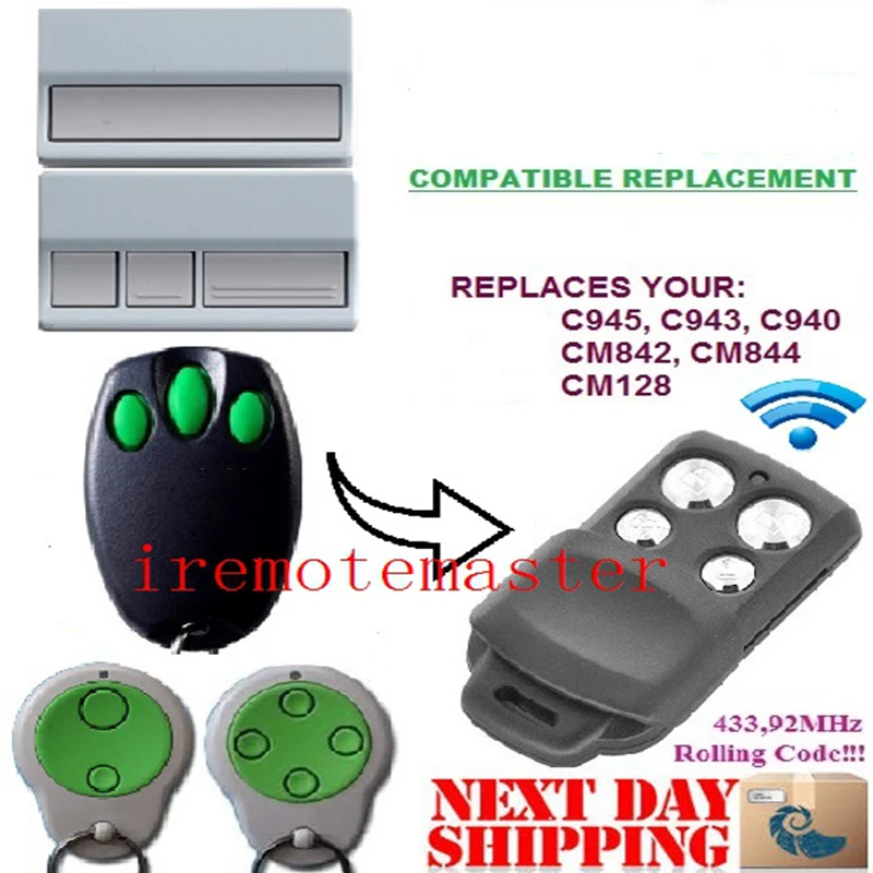 

for C943 C940 C945 CM842 CM844 CM128 Garage Door replacement remote Control