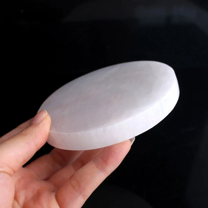 Натуральные белые горки селенита лечебные хрустальные камни заряжаемая круглая