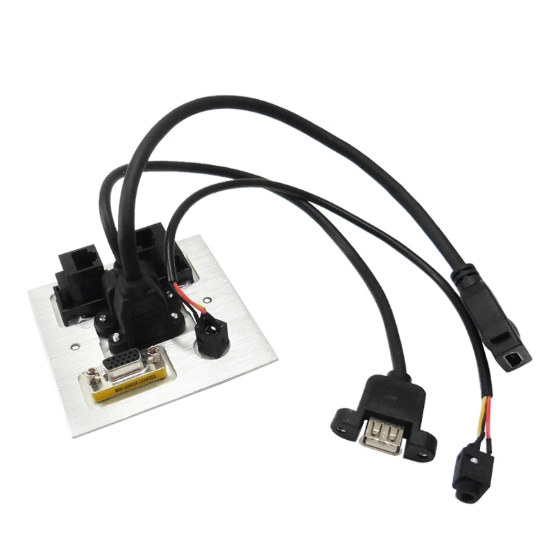 Мультимедийная аудиосетевая розетка HDMI-совместимая с USB VGA соединительная плата