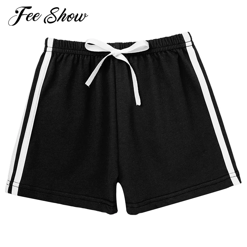 

Kids Boys Girls Breathable Board Shorts Casual Summer Running Bottoms Pure Color Stripes Print Side Elastic Waist Beach Shorts