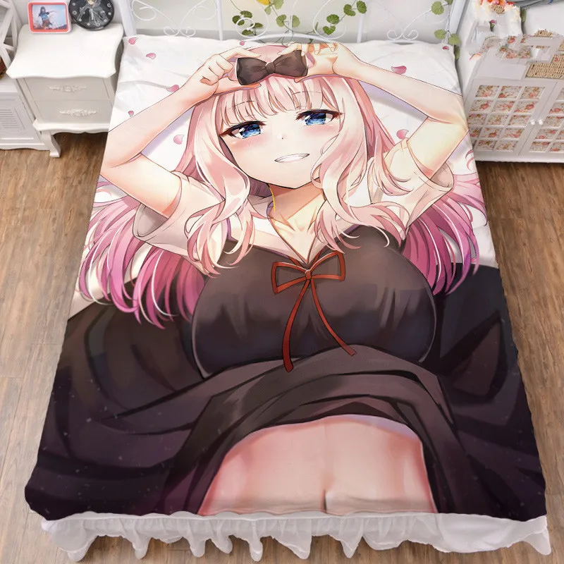 Обновленная японская аниме-постельная простыня и фланелевое одеяло Coscase Kaguya-sama: