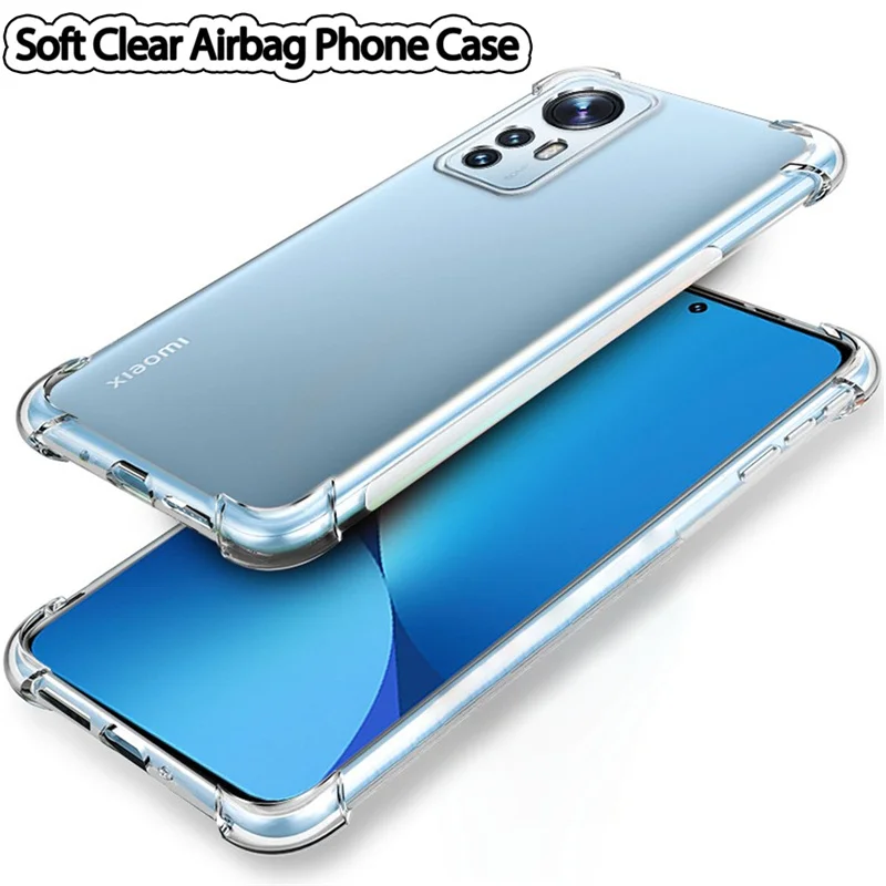 

airbag case for mi 12 pro soft clear shockproof silicone phone cases mi12 12pro 12x xiaomi mi 12 ultra cover xiaomi 12 pro case