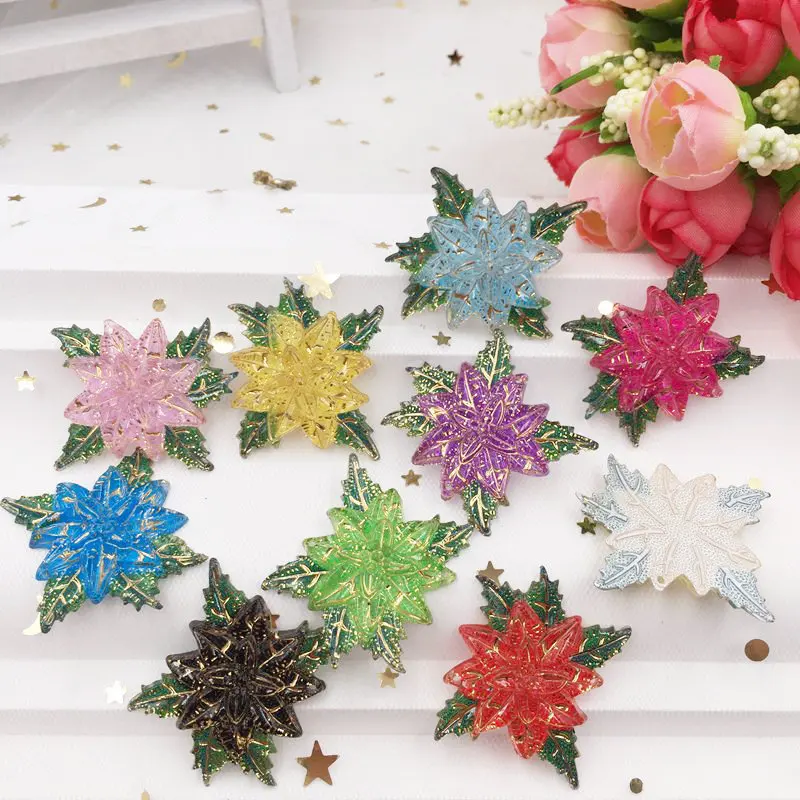 

10pcs Resin Colourful Flower Gem Flatback Rhiestone Applique DIY Wedding Scrapbook 2 Hole Ornament Craft SF768